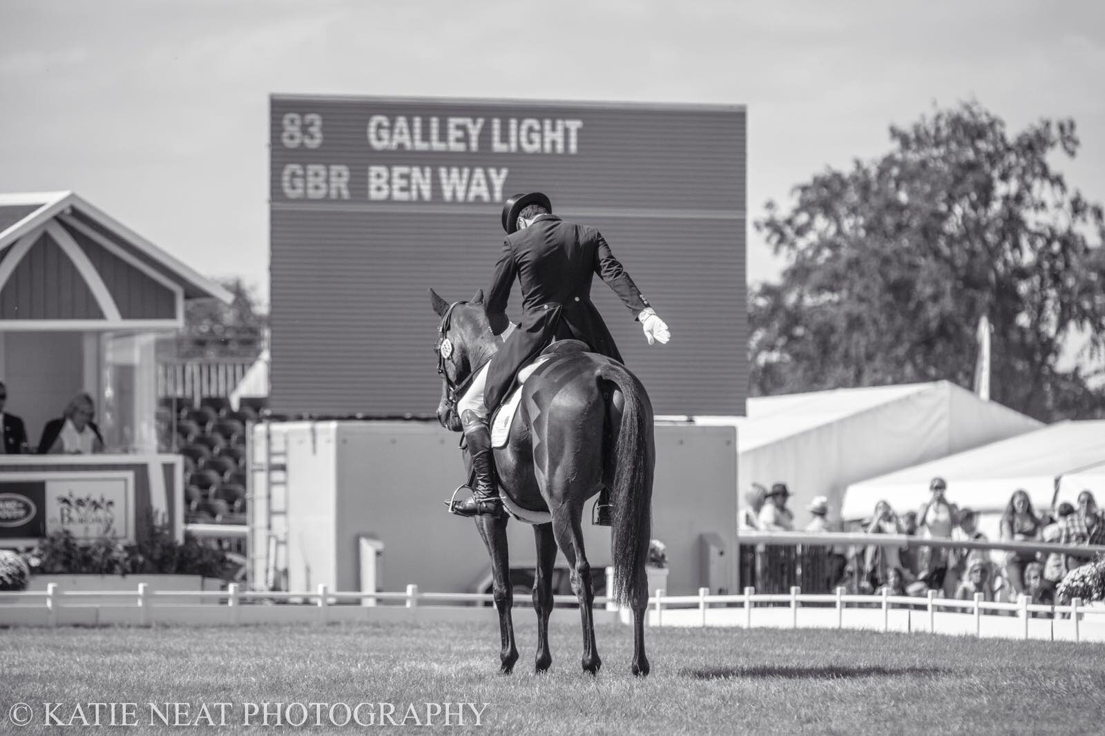 Ben Way gets a pleasing test out of Galley Light in the Dressage at Burghley 2018 #LRBHT