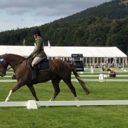 Sitting pretty after Dressage : Sarah Brown and Balhagarty Perfection at Blair Castle