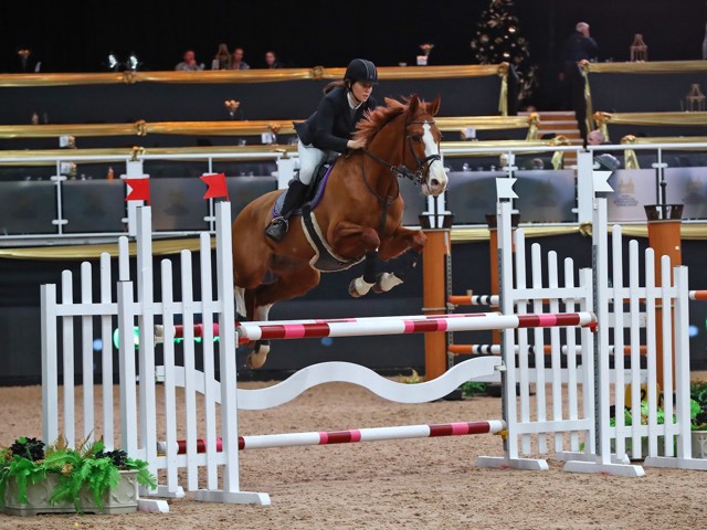 Time was tight is the Groundscare 1.25m amateur speed class as Melissa Races to the Finish Line